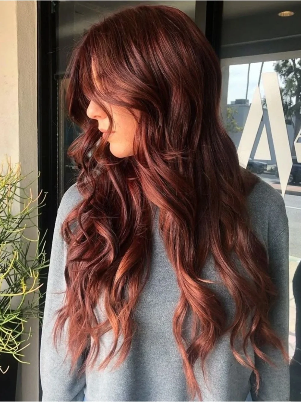 100% Human Hair Brown Auburn Lace Front Wig - 13x4 Lace